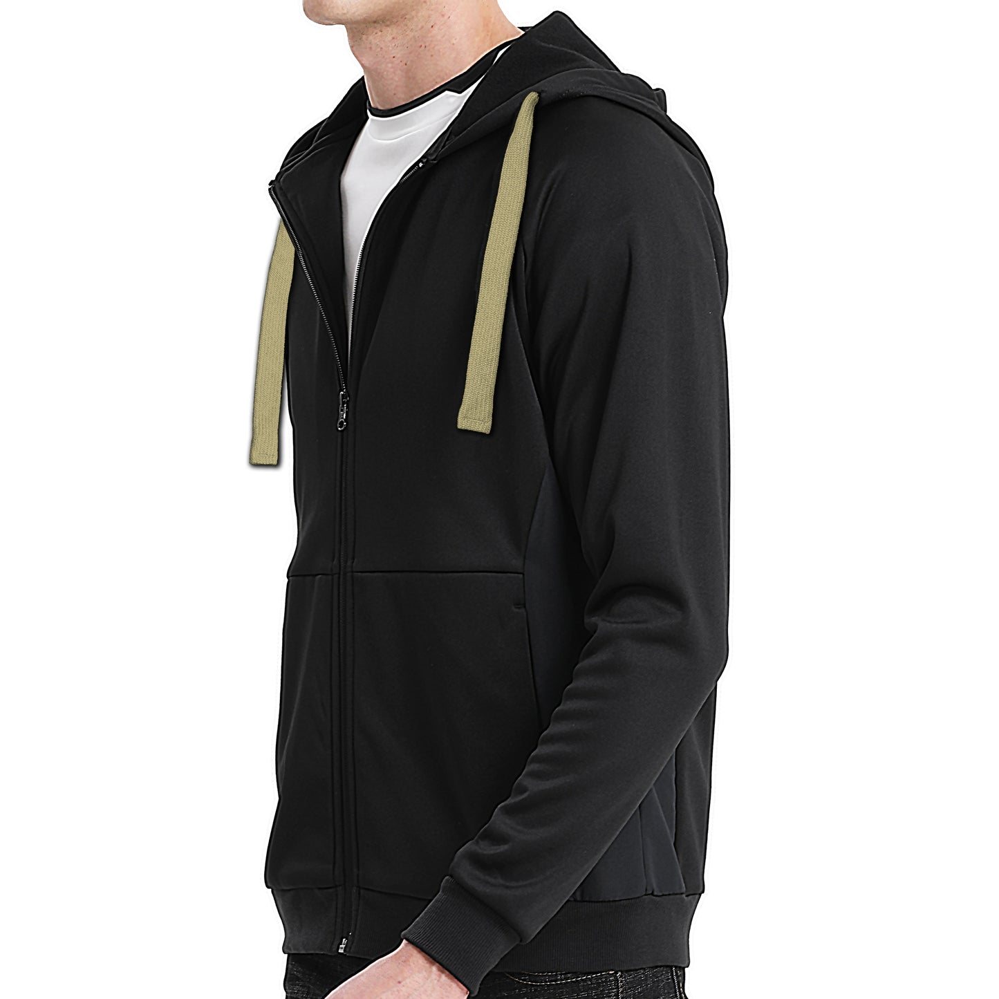 ISUSI Contrast Hoodie Jumper – Full Zip Fleece, 13 Colours