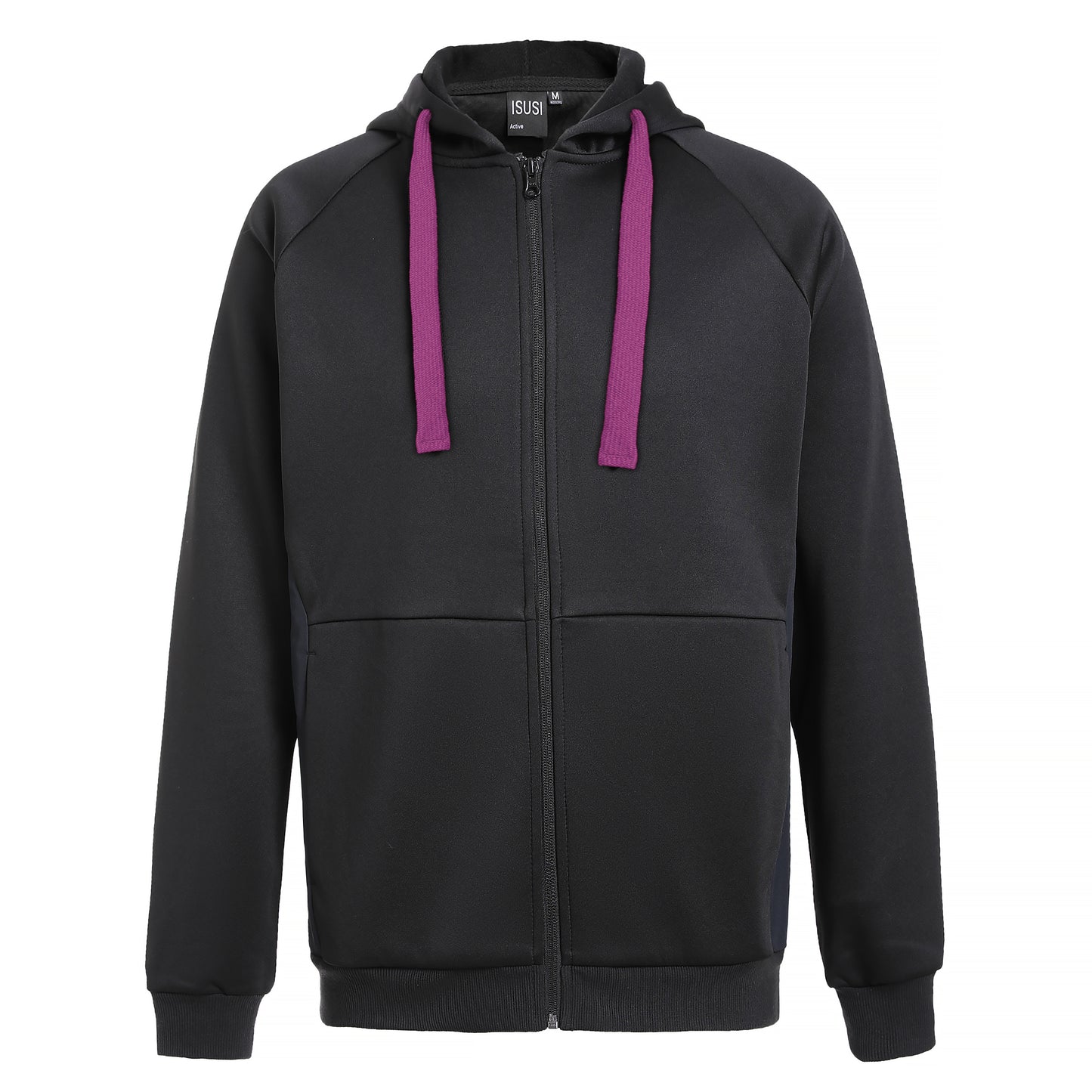 ISUSI Contrast Hoodie Jumper – Full Zip Fleece, 13 Colours