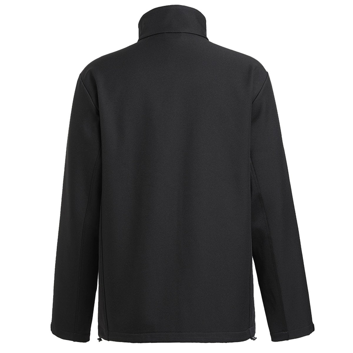 core softshell jacket in black, back – ISUSI