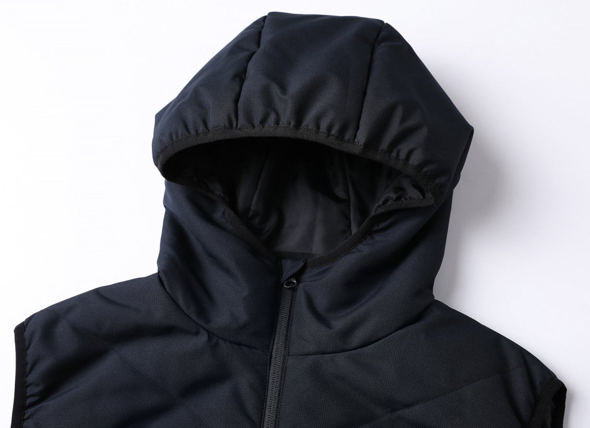 climb puffer vest collar detail close-up – ISUSI