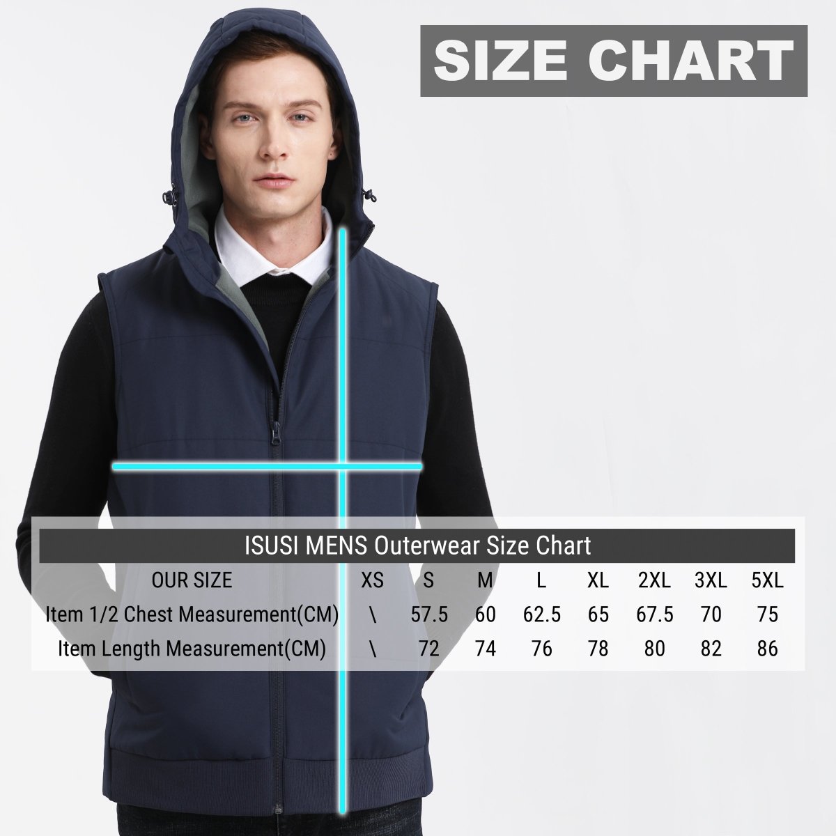 essential puffer vest size chart – ISUSI