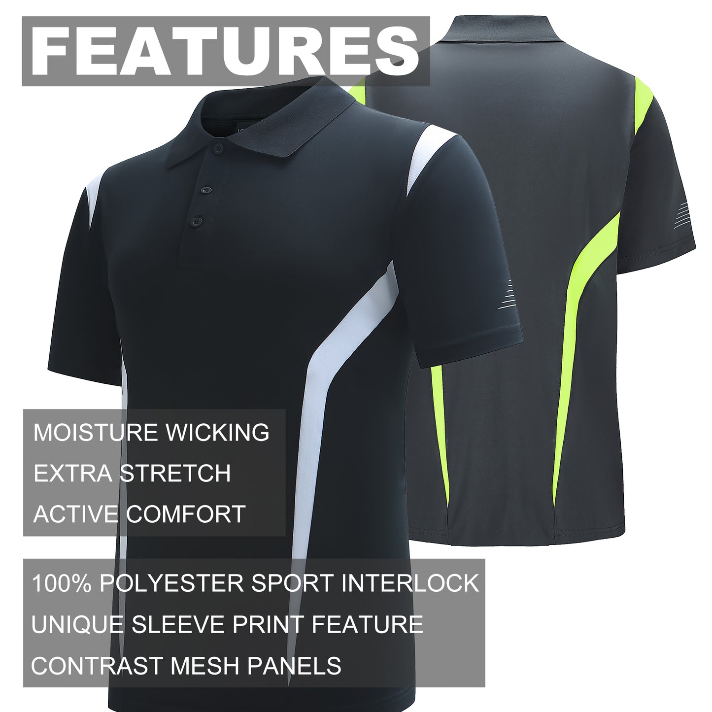 ISUSI Summit Men’s Polo Shirt – Short Sleeve, Moisture-Wicking, Multiple Colours