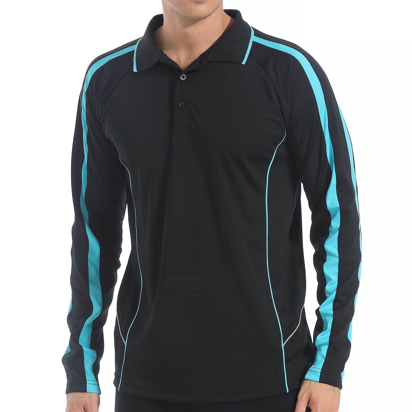 ISUSI Flow Mens Polo Shirts, Long Sleeve