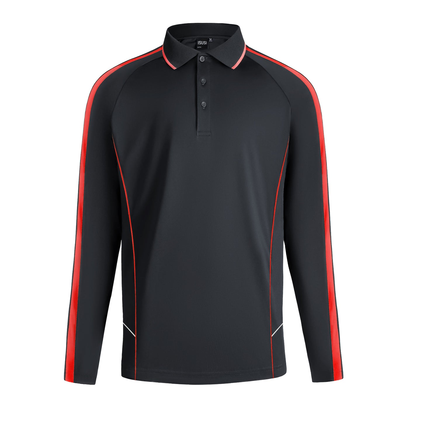 ISUSI Flow Mens Polo Shirts, Long Sleeve