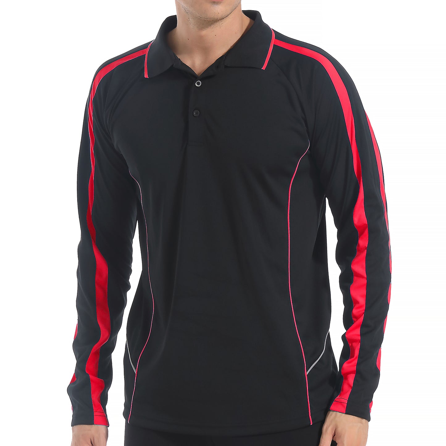 ISUSI Flow Mens Polo Shirts, Long Sleeve