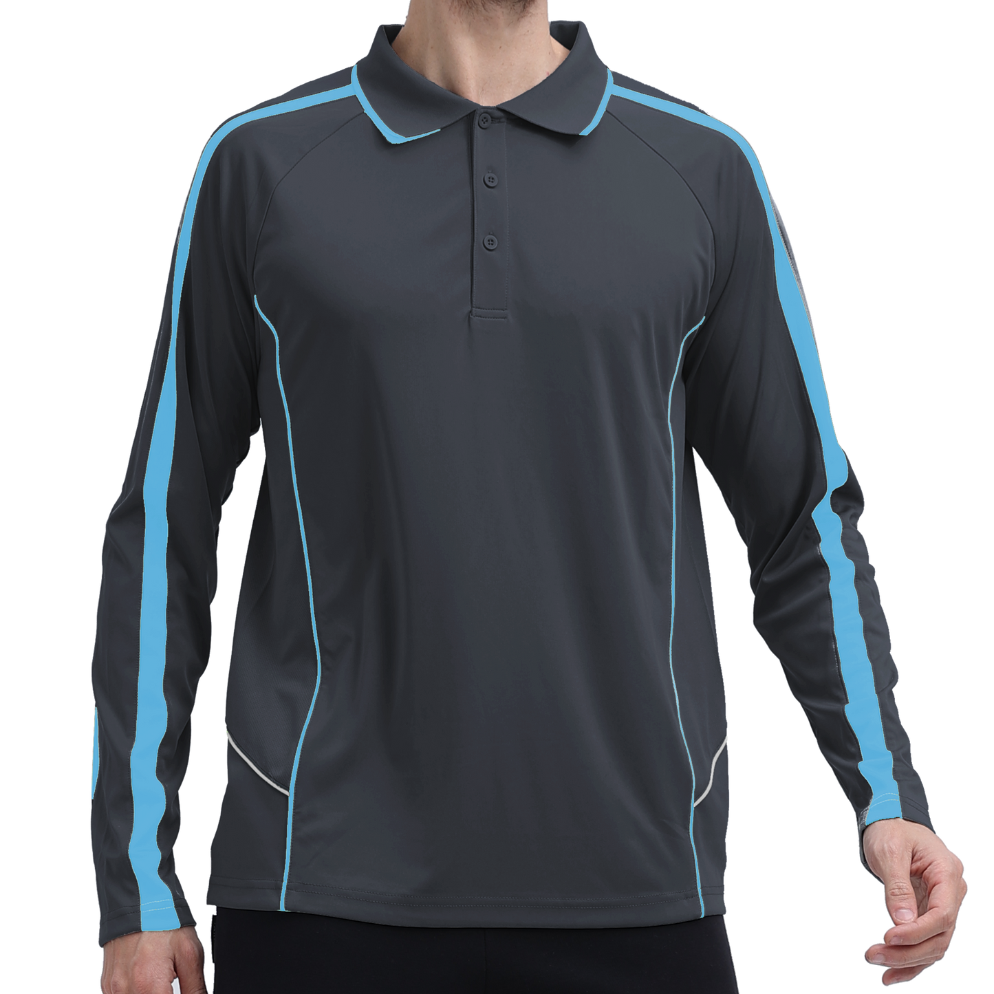ISUSI Flow Mens Polo Shirts, Long Sleeve