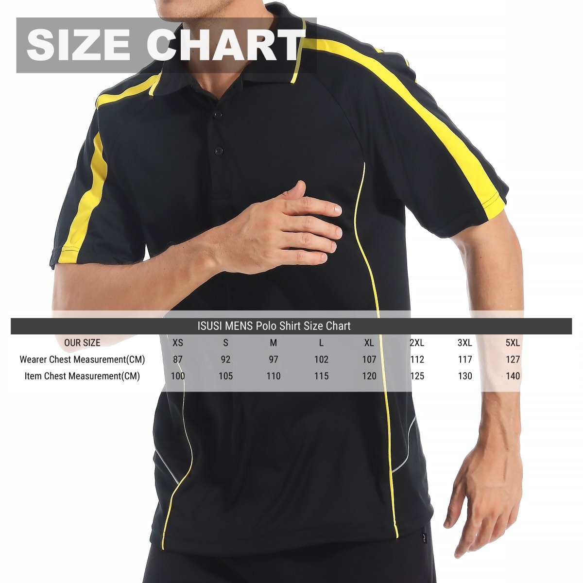 flow polo shirt size chart – Big Bee Workwear