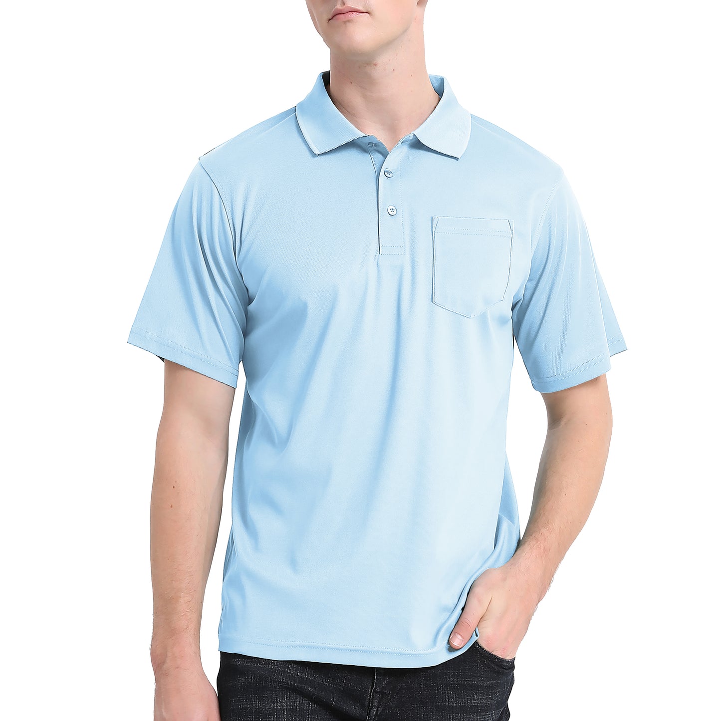 ISUSI Everyday Men’s Polo Shirt – Cotton Blend with Pocket, UPF 30+, Multiple Colours