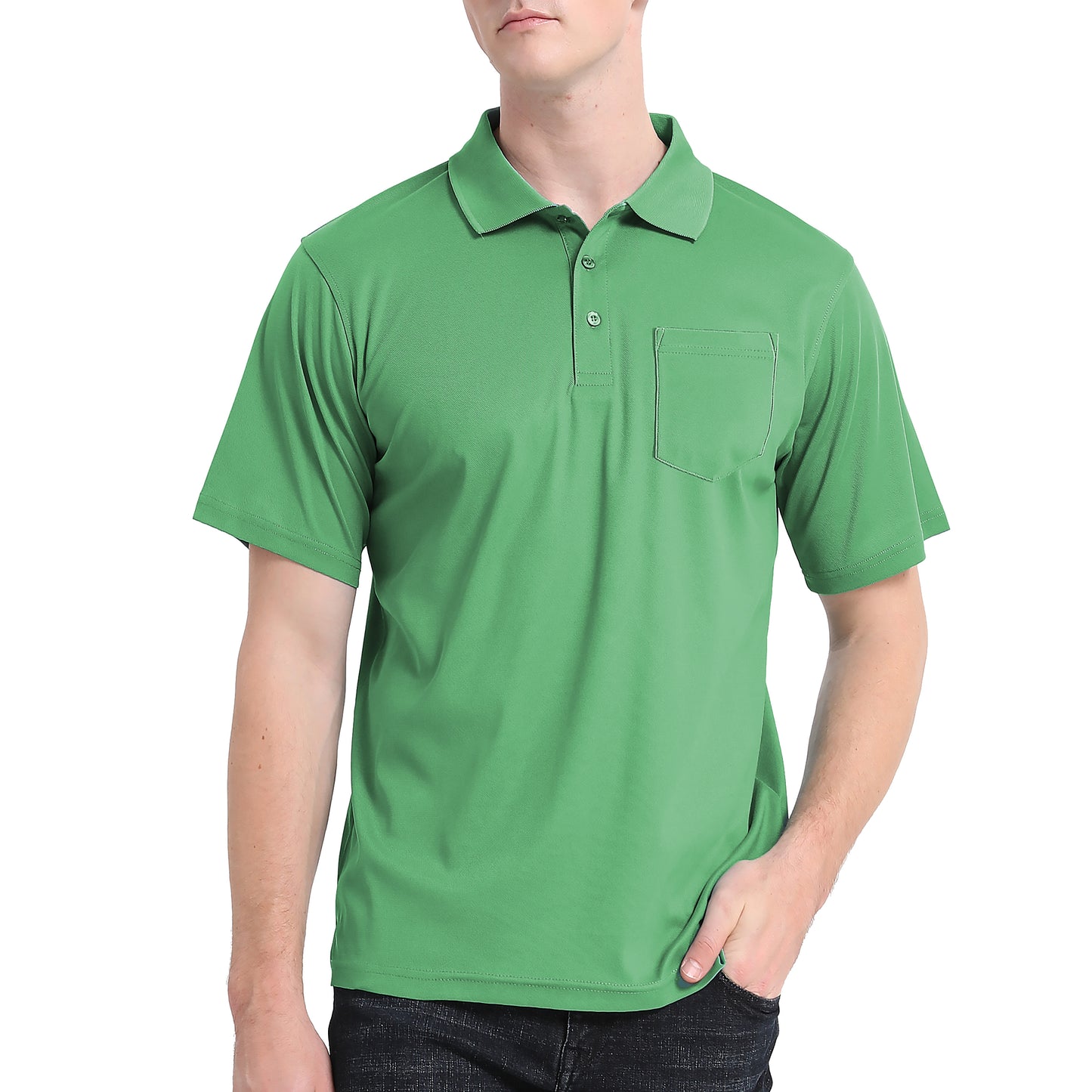 ISUSI Everyday Men’s Polo Shirt – Cotton Blend with Pocket, UPF 30+, Multiple Colours