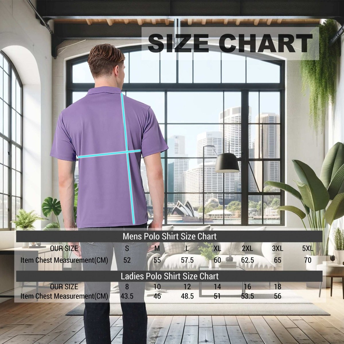 cotton blend polo shirt size chart – Big Bee Workwear