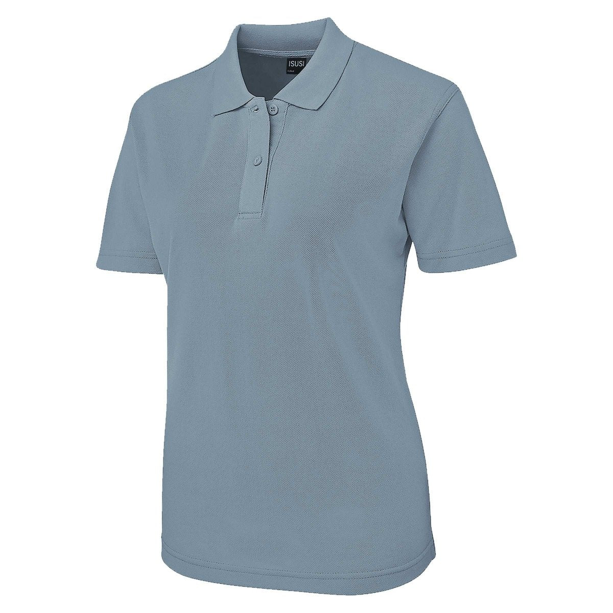 cotton blend polo shirt in blue natural, front – Big Bee Workwear