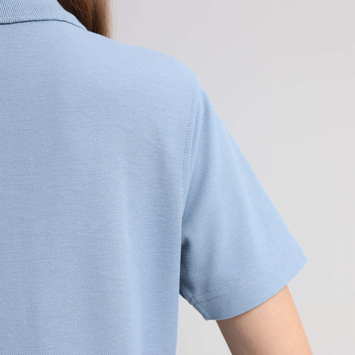 cotton blend polo shirt shoulder detail close-up – Big Bee Workwear