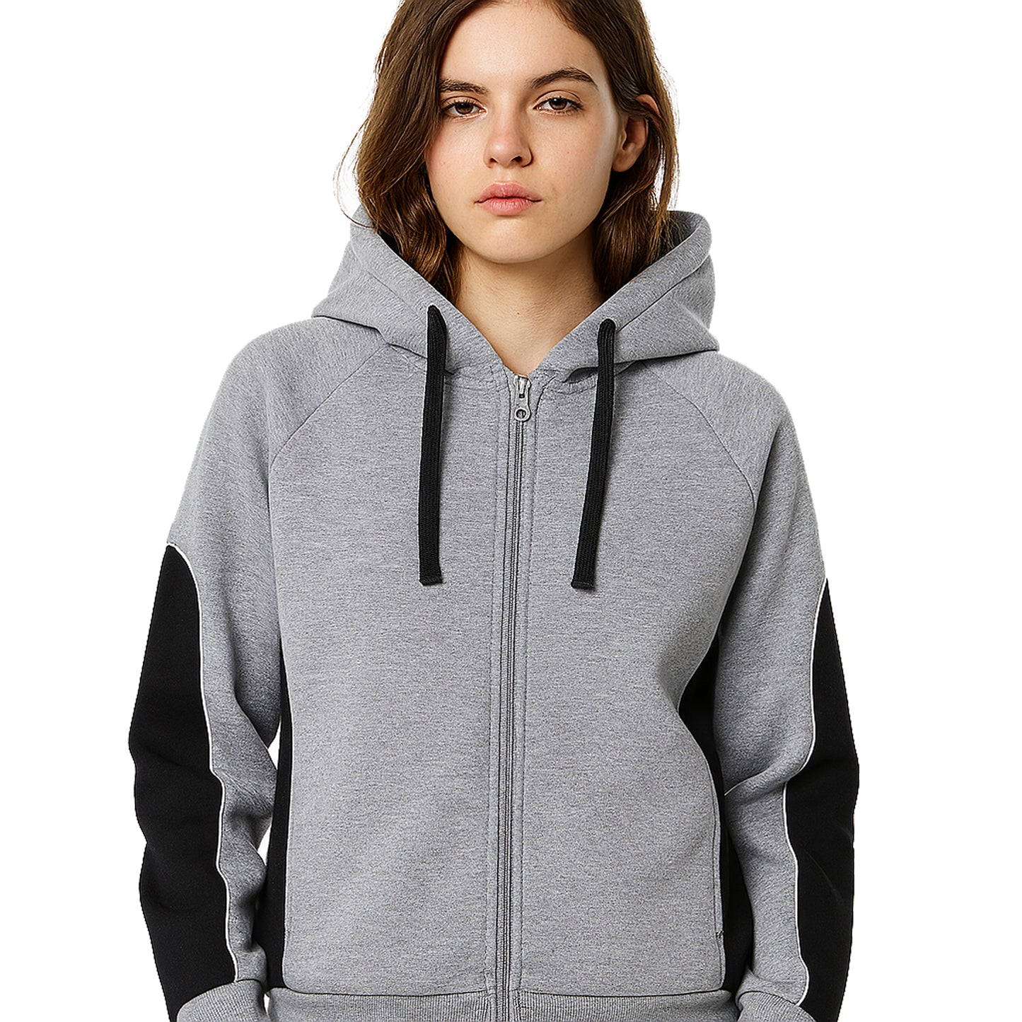 Big Bee Ladies PANEL Hoodie Jumper Jacket - Big Bee