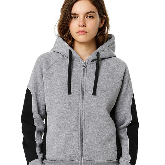 Big Bee Ladies PANEL Hoodie Jumper Jacket - Big Bee