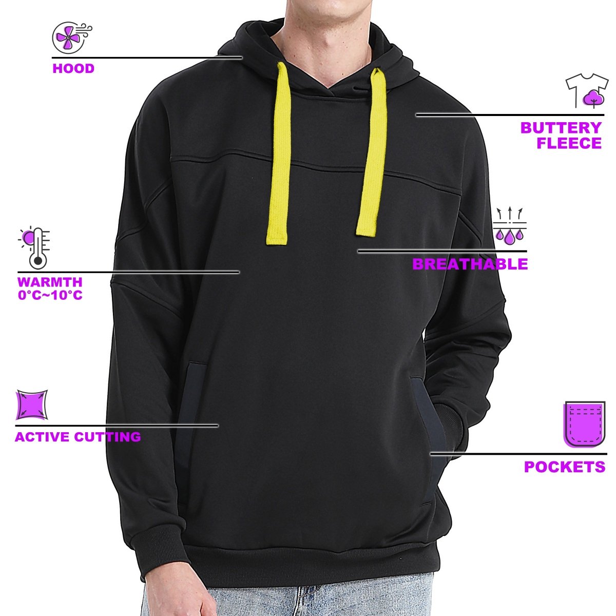 "fly hoodie key features – Big Bee Workwear"