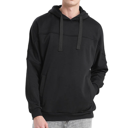 "fly hoodie in black, model front – Big Bee Workwear"