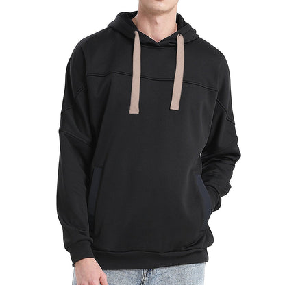 "fly hoodie in Black with gold champagne, model front – Big Bee Workwear"