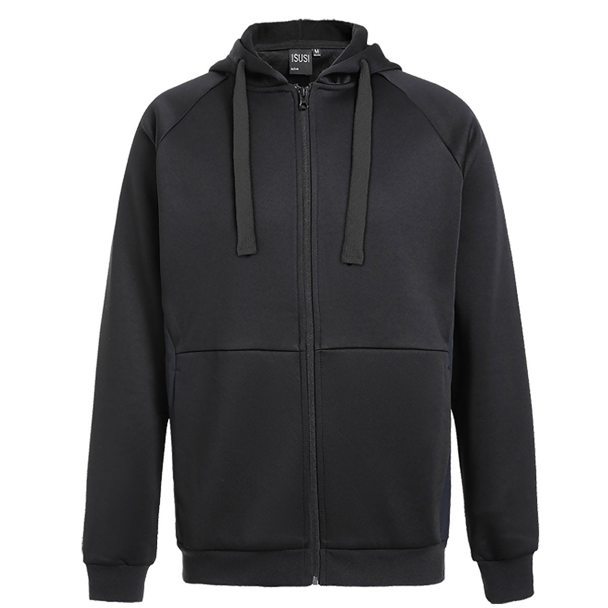 "ladies wonder zip hoodie in black, front – Big Bee Workwear"