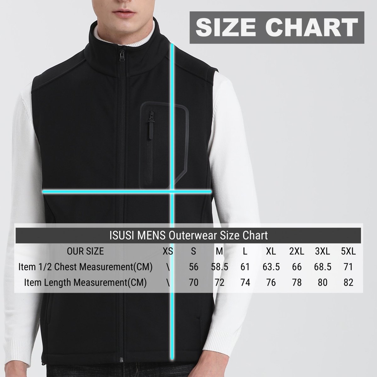 "i.t. softshell vest size chart – ISUSI"