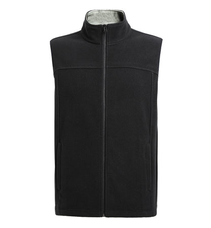 "easy fleece vest in black, front – ISUSI"