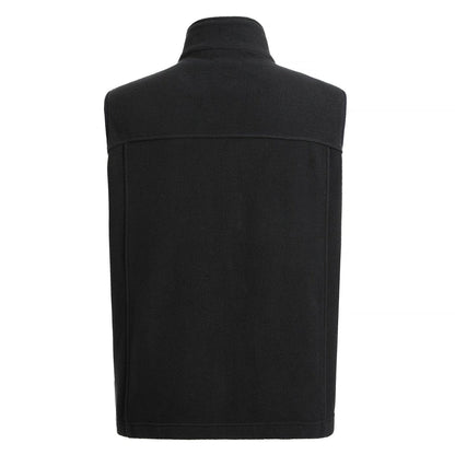 "easy fleece vest in black, back – ISUSI"