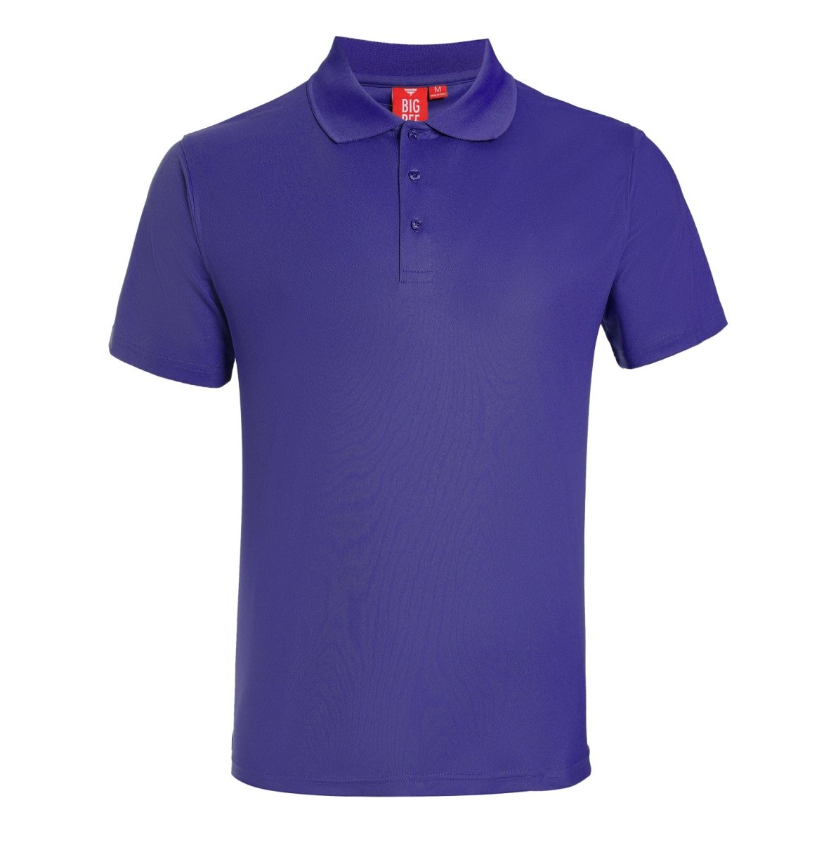 "Men’s Plain polo shirt in purple, Short Sleeve, front – Big Bee Workwear"