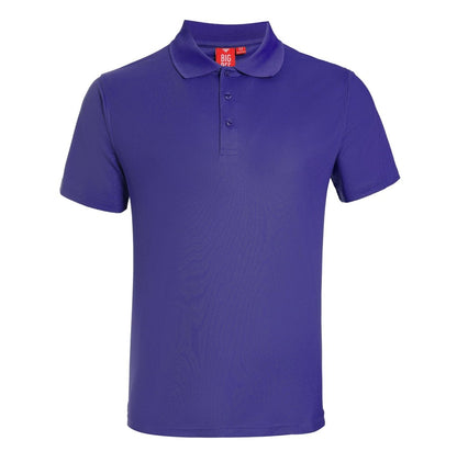"Men’s Plain polo shirt in purple, Short Sleeve, front – Big Bee Workwear"