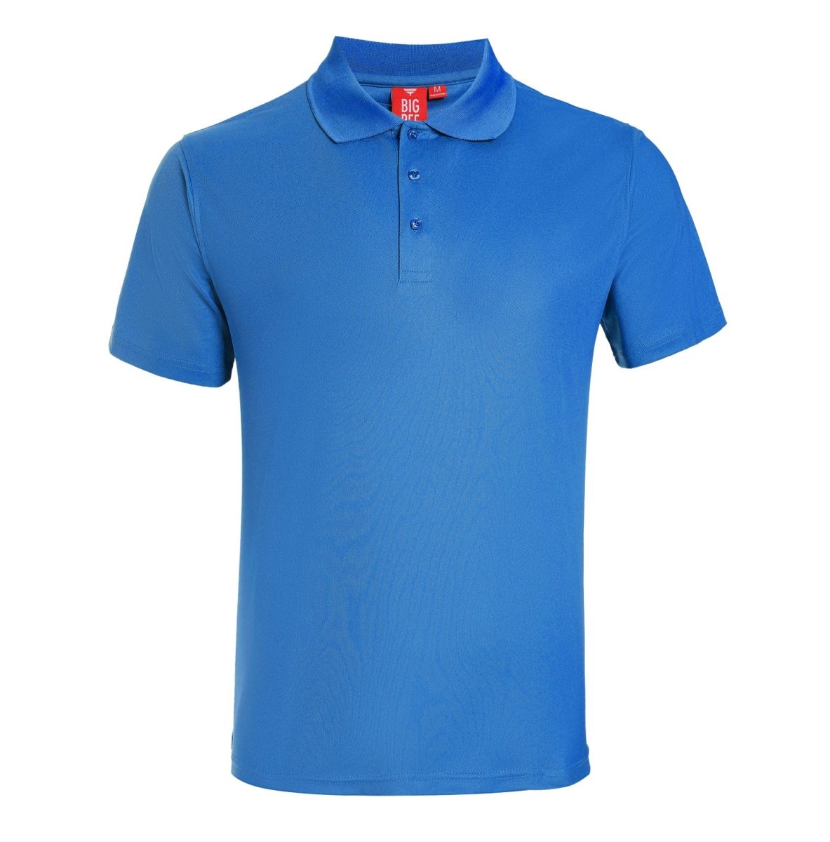 "Men’s Plain polo shirt in royal blue, Short Sleeve, front – Big Bee Workwear"