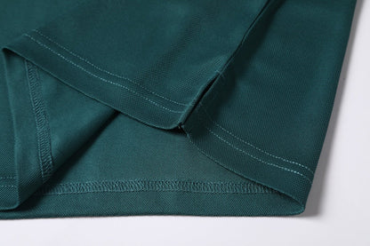 "Men’s Plain polo shirt, Short Sleeve, hem detail close-up – Big Bee Workwear"