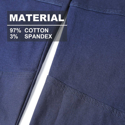 "brumby work pants fabric close-up with info – Big Bee Workwear"