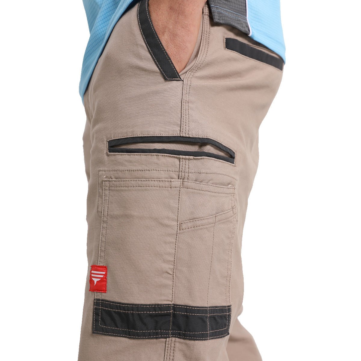 "brumby work pants pocket detail close-up – Big Bee Workwear"