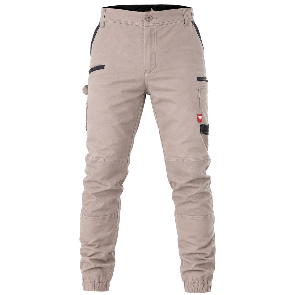 brumby work pants in khaki, front – Big Bee Workwear