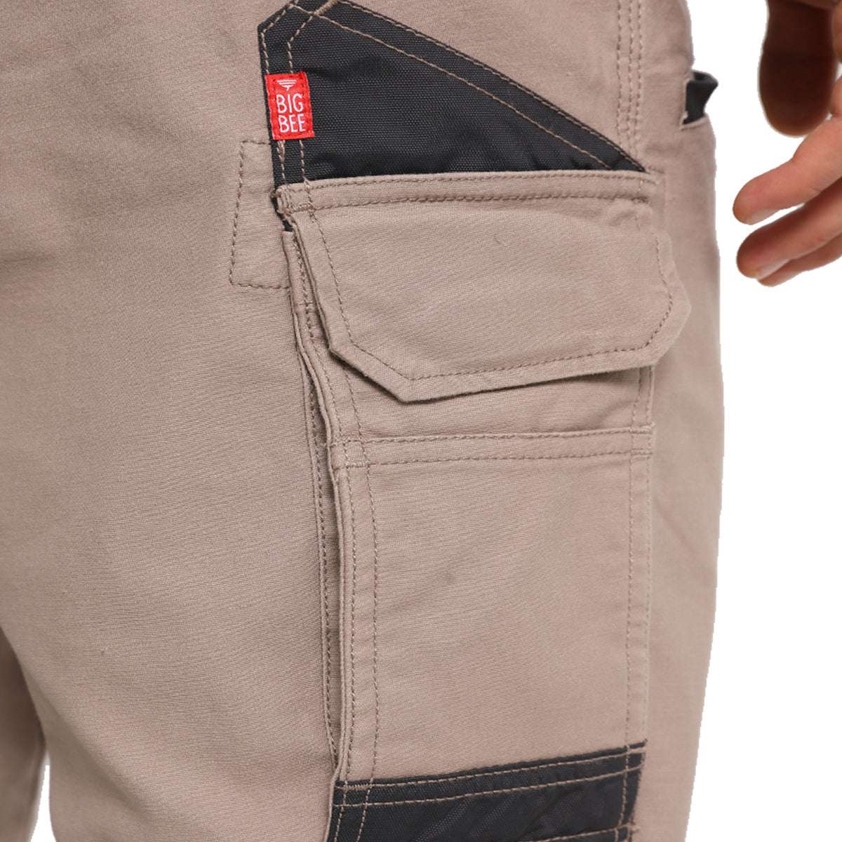 "brumby work pants pocket detail close-up – Big Bee Workwear"