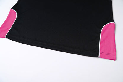 "Men’s Short Sleeve Panel polo shirt hem detail close-up – Big Bee Workwear"