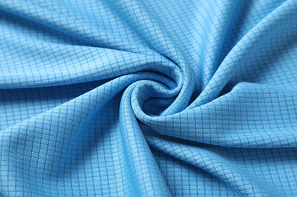 "Men’s Panel Long Sleeve polo shirt fabric detail close-up – Big Bee Workwear"