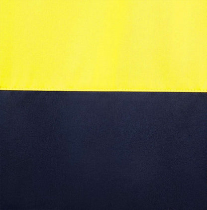 "Hi-Vis Long Sleeve Work shirt contrast detail close-up – Big Bee Workwear"