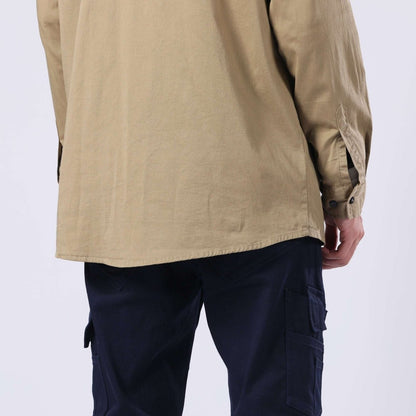 "Men’s Stretch Cotton Work shirt, Long Sleeve, hem detail close-up – Big Bee Workwear"