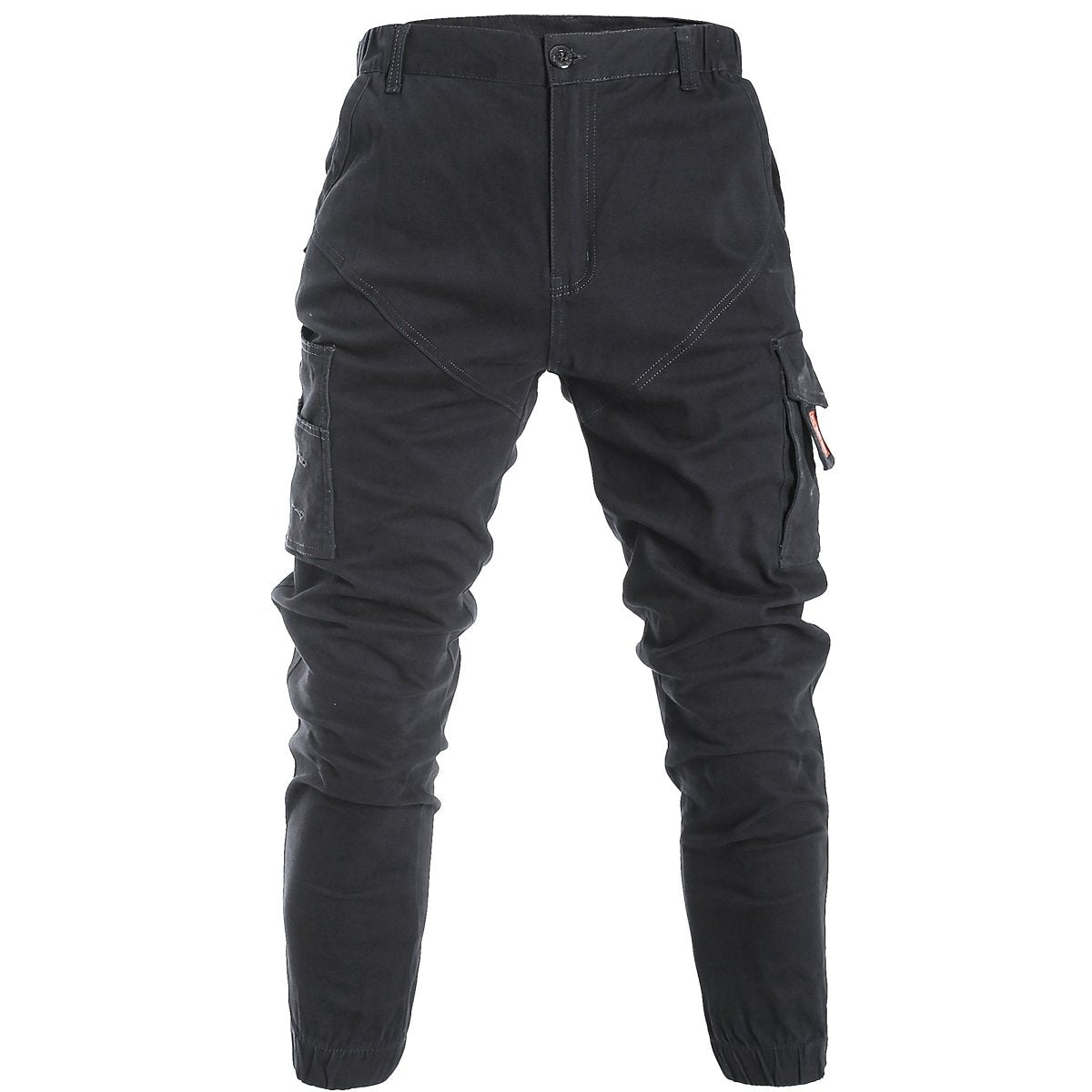 "Elite work pants in black, front view – Big Bee Workwear"
