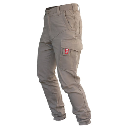 "elite work pants in khaki, side – Big Bee Workwear"