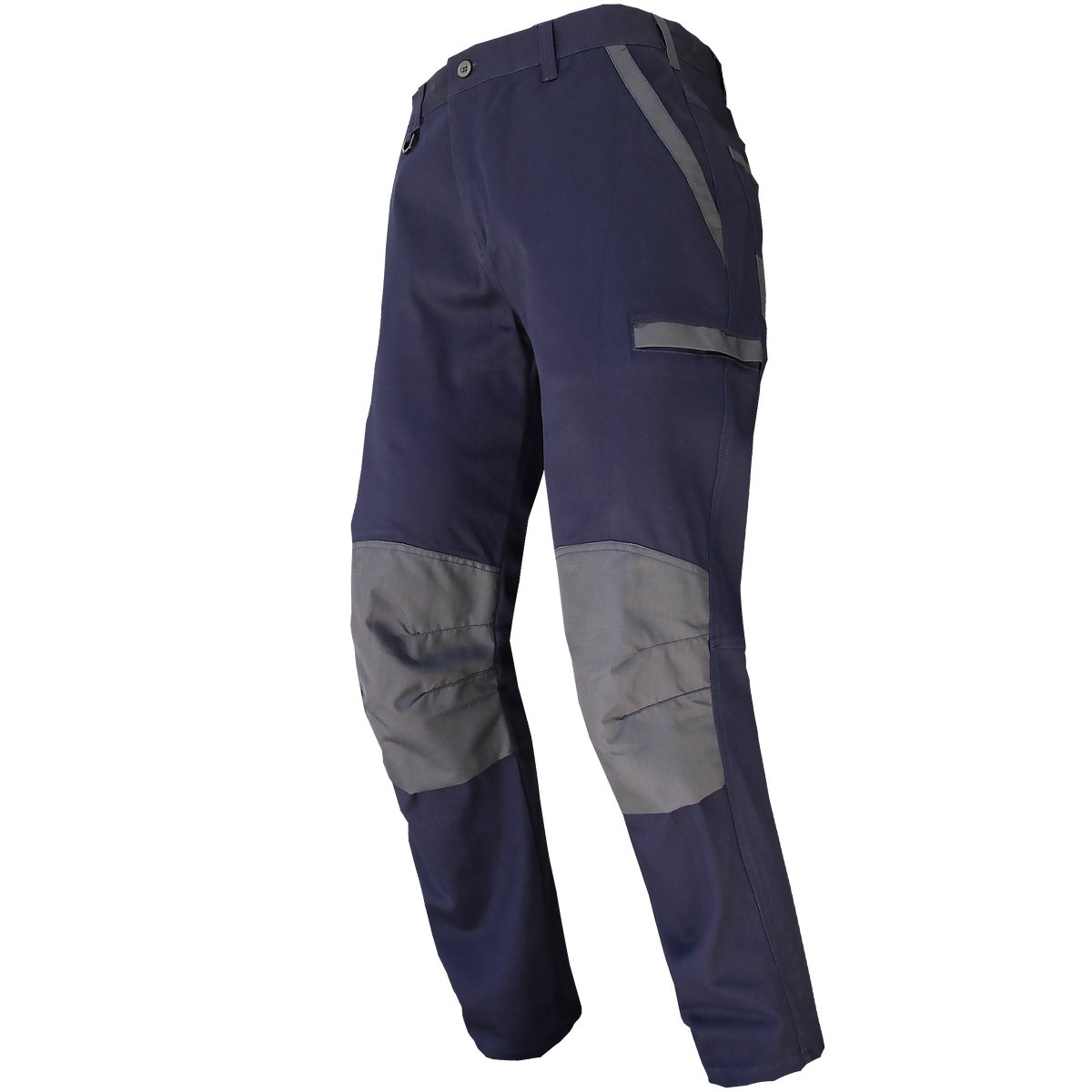 "street work pants in navy charcoal, side – Big Bee Workwear"