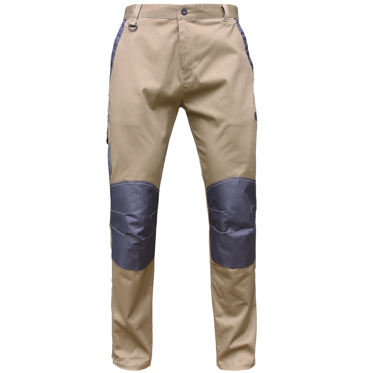 "street work pants in khaki charcoal, front – Big Bee Workwear"