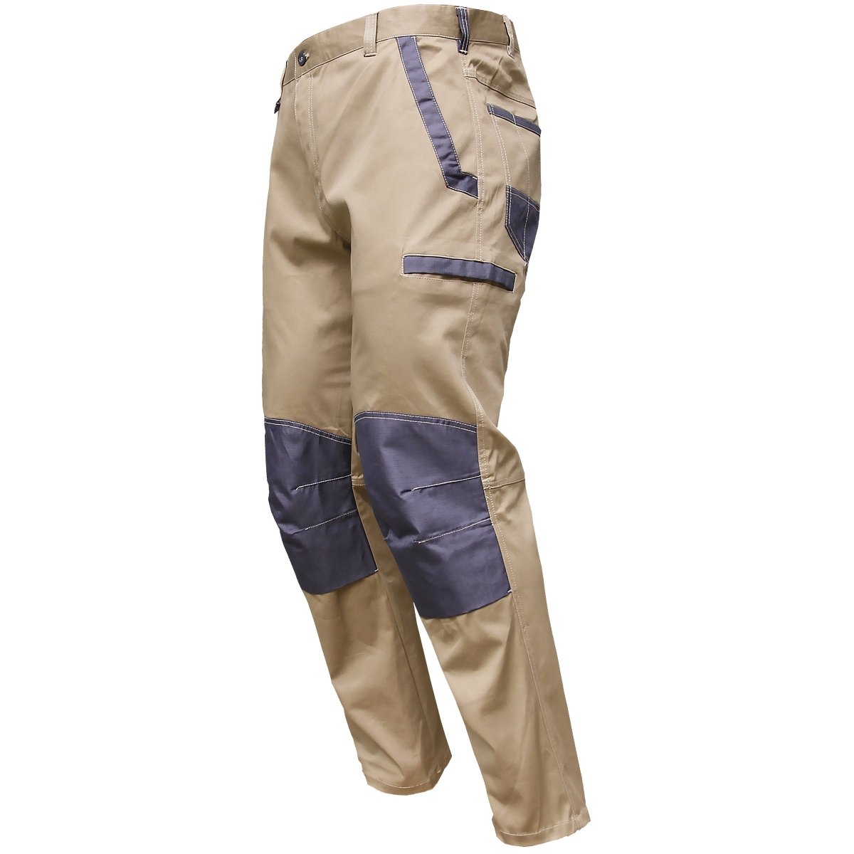 "street work pants in khaki charcoal, side – Big Bee Workwear"
