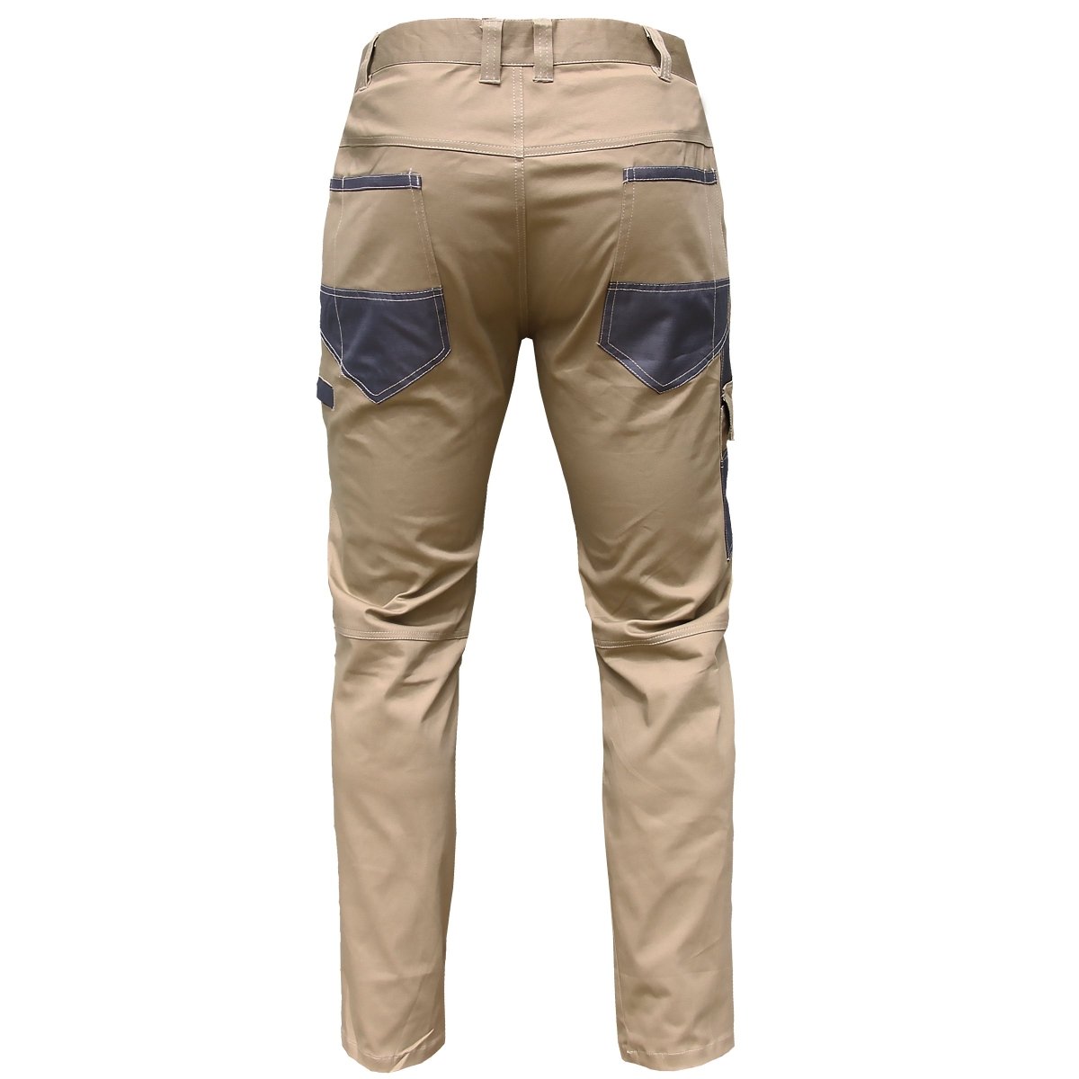 "street work pants in khaki charcoal, back – Big Bee Workwear"
