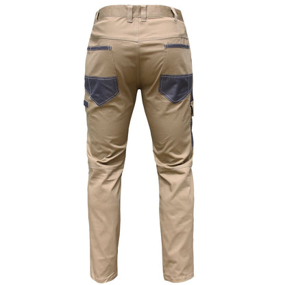 "street work pants in khaki charcoal, back – Big Bee Workwear"