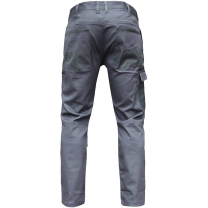 "street work pants in grey charcoal, back – Big Bee Workwear"