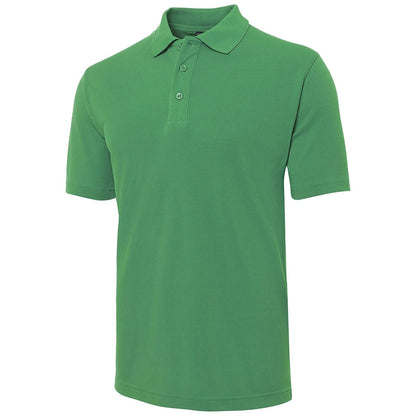 "cotton blend polo shirt in green, front – Big Bee Workwear"