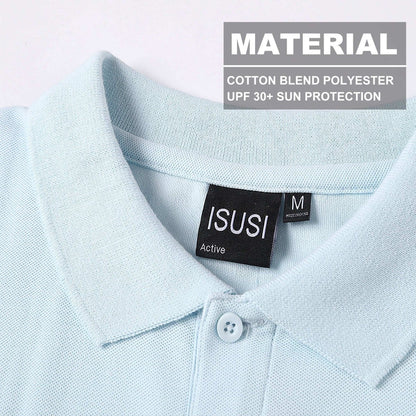 "cotton blend polo shirt fabric close-up with info – Big Bee Workwear"