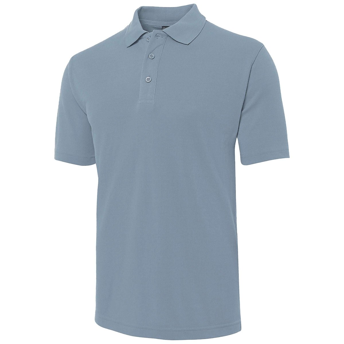 "cotton blend polo shirt in blue natural, front – Big Bee Workwear"