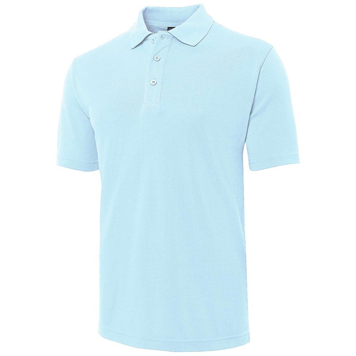 "cotton blend polo shirt in light blue, front – Big Bee Workwear"