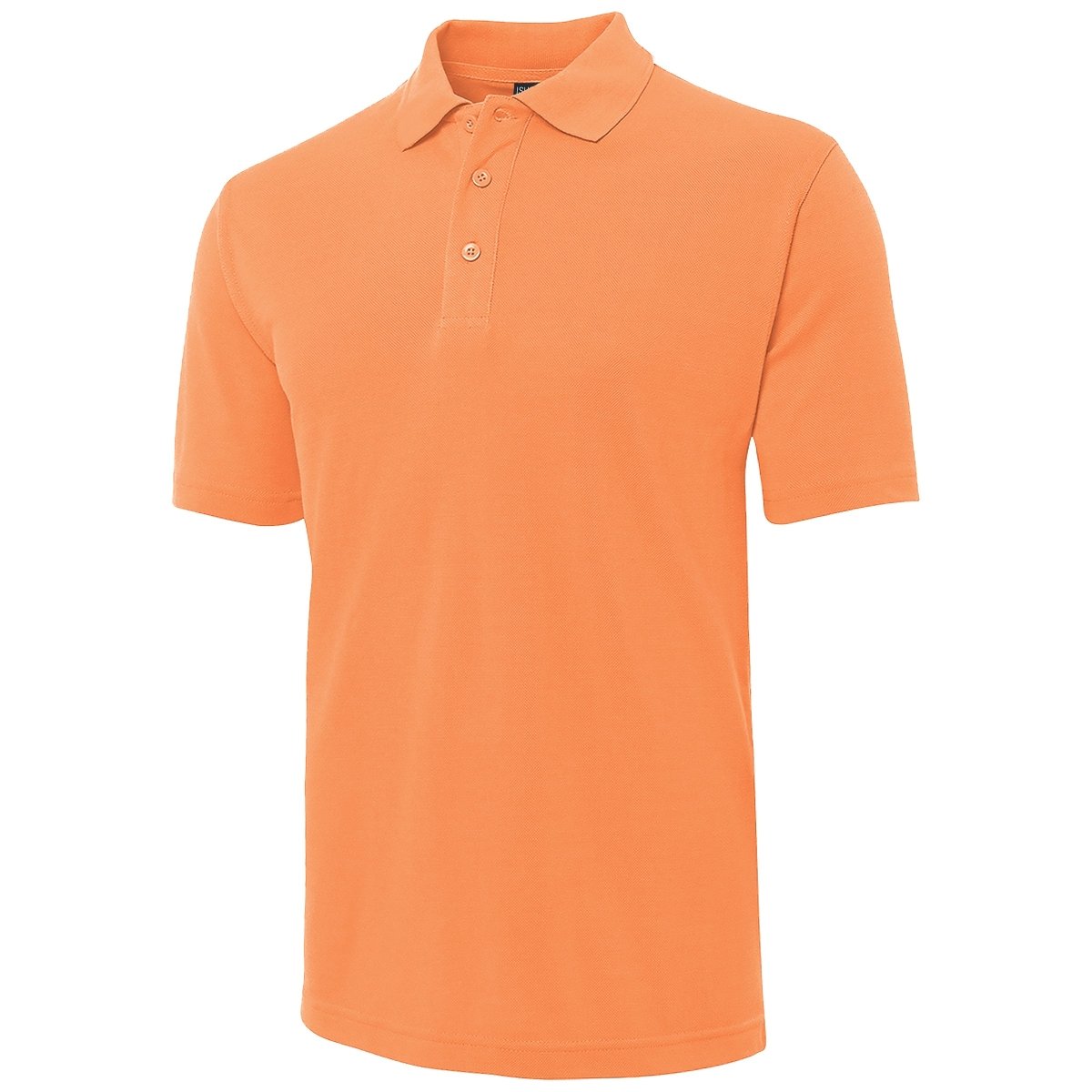 "cotton blend polo shirt in orange, front – Big Bee Workwear"